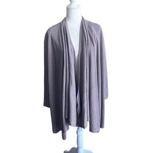 Chico’s Brown Open Front Cardigan Cape Style SZ M Chico’s SZ 1